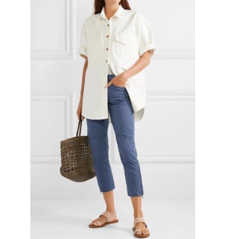 NWT CURRENT ELLIOT THE DEBBIE CROP SLIM PANTS BLUE - 27